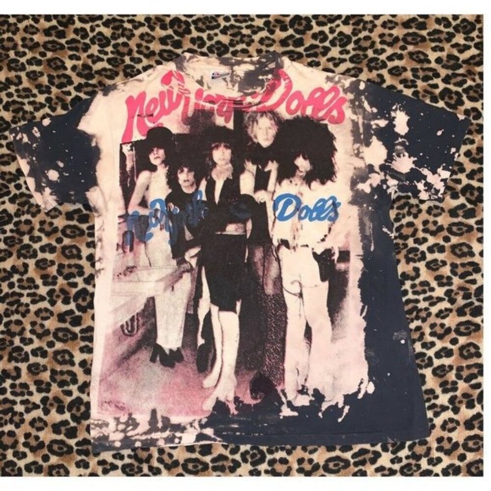 VINTAGE 1980s MOSQUITOHEAD NEW YORK DOLLS T-SHIRT Johnny Thunders David Johansen